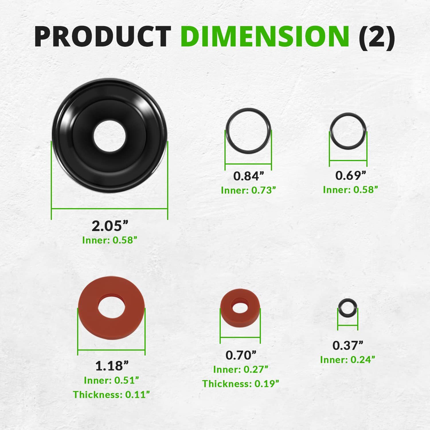 Replace for Wilkins RK1-375R Rubber Repair Kit Fit for 1″ Model 375 375XL 375ST