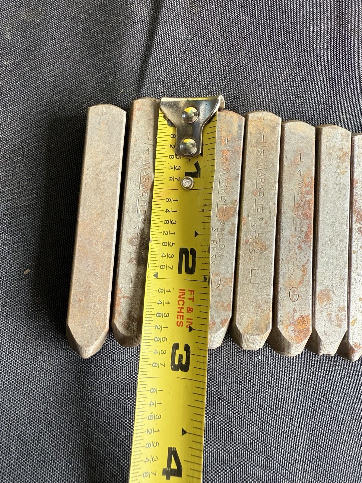 Mark Rite 1/4″ Letters Alphabet Dies Punches Stamps Metal Wood Set See Desc