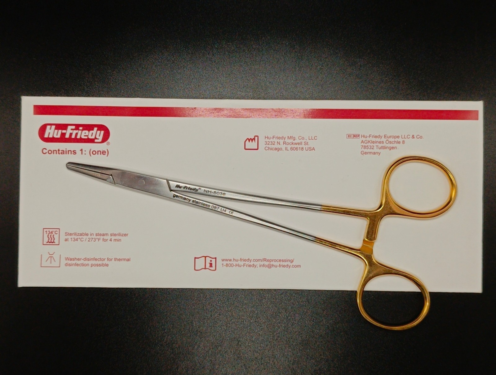 HU FRIEDY Crile-Wood Perma Sharp Needle Holder NH5038, 15 cm (6″)