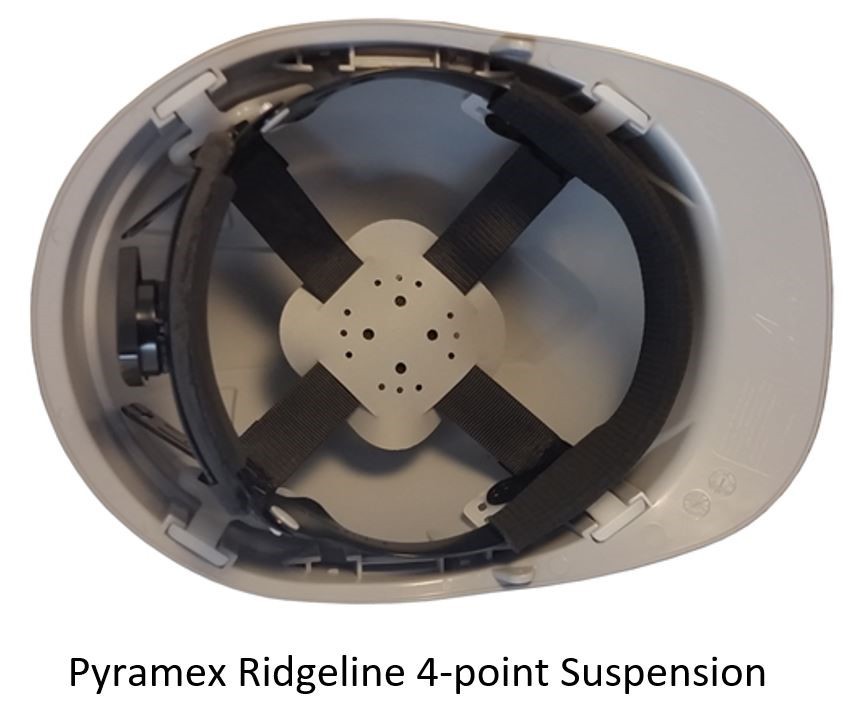 Pyramex Ridgeline Cap Style Hard Hat with 4pt Suspension – Shiny Black Graphite