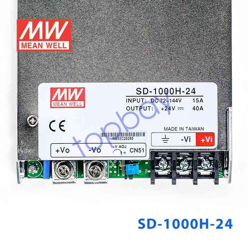 Mean Well SD-1000H-24 DC-DC Converter – 980W – 72~144V in 24V out