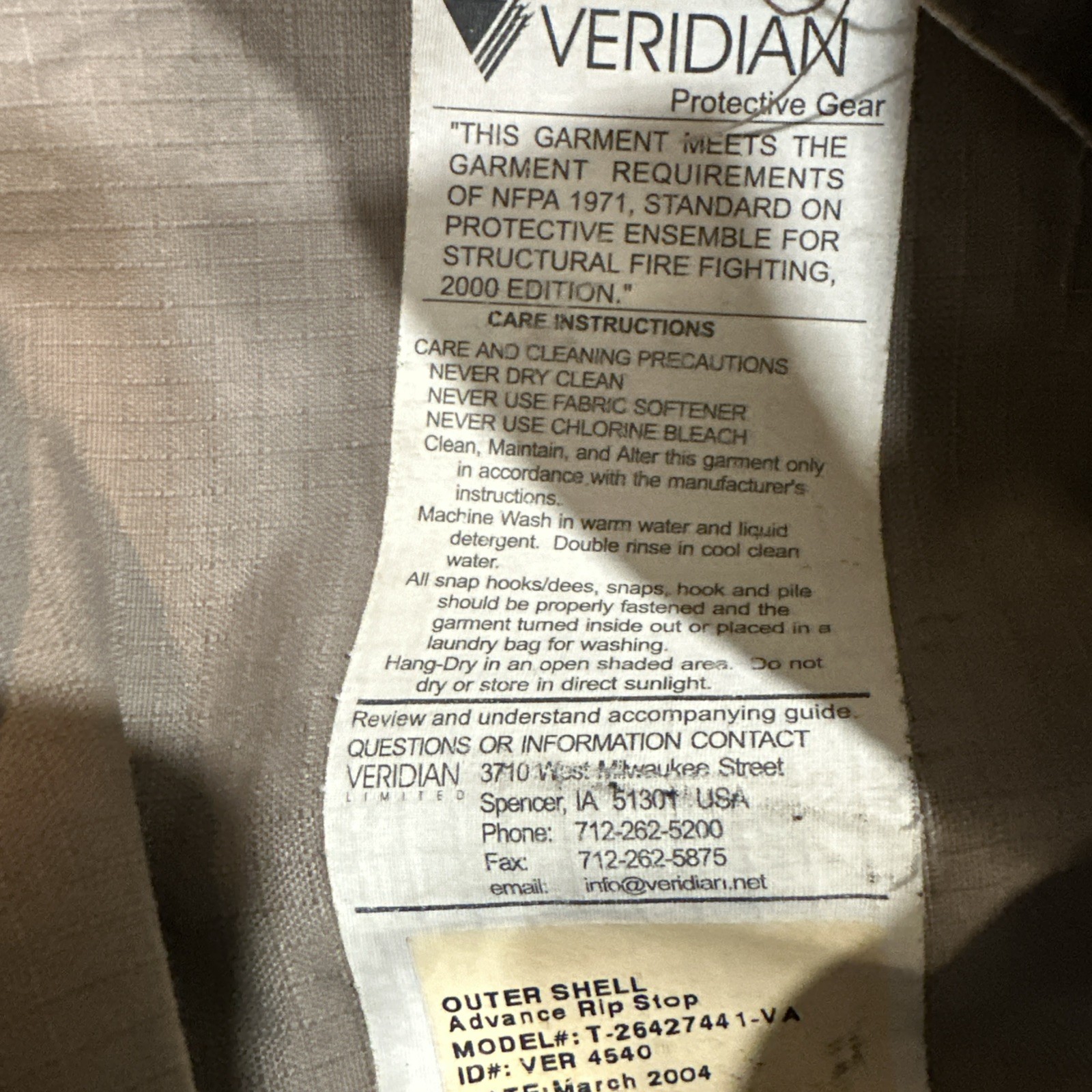 Retired Firefighter Gear Turnout Pants FIRE USED Size 46 X 28 SHELL ONLY!!