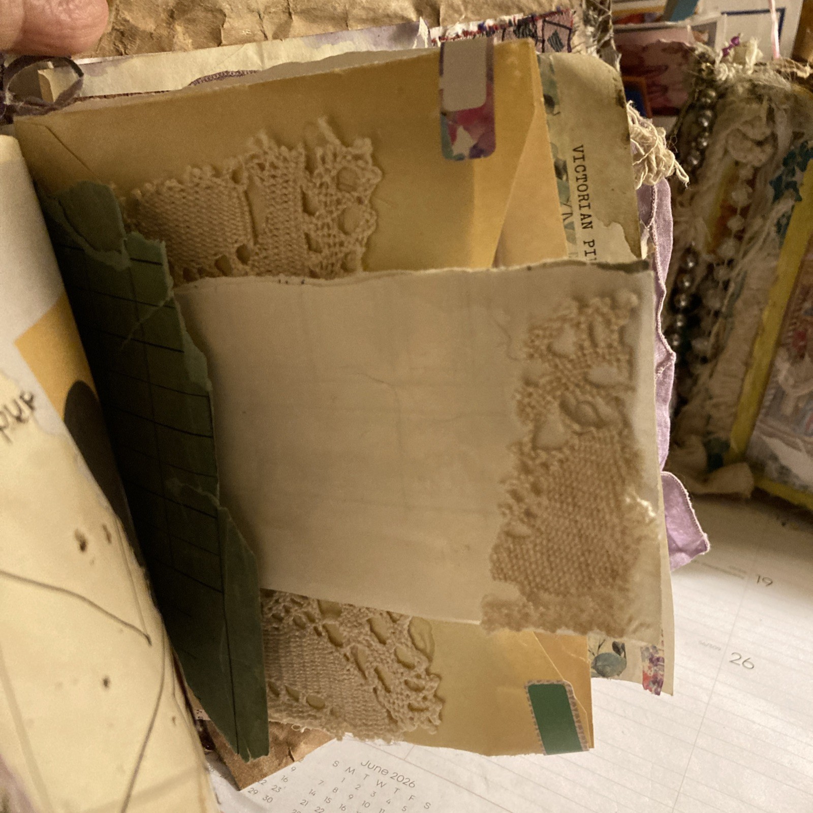 Junk Journal Intercession, Coffee Stain Pages