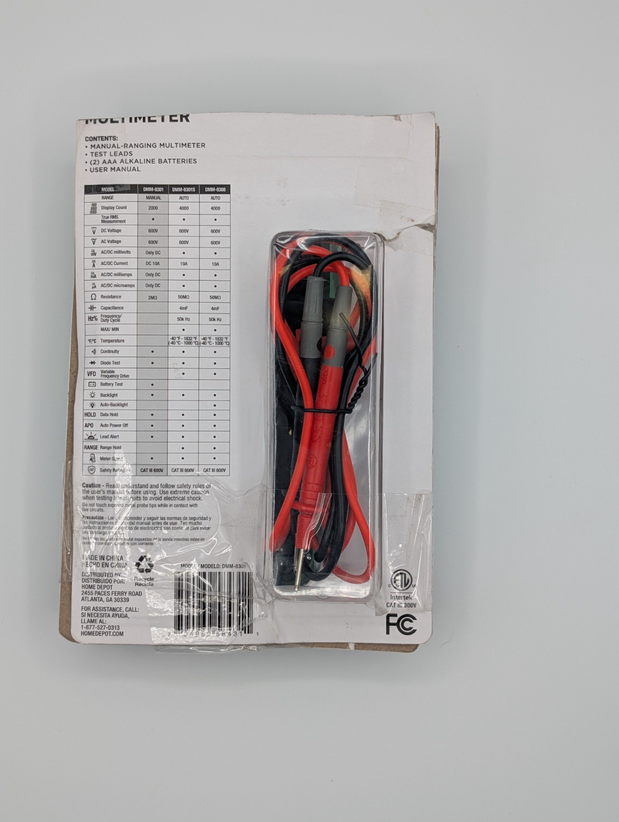 Commercial Electric 600V True RMS Auto Ranging Digital Multimeter W/ Temp