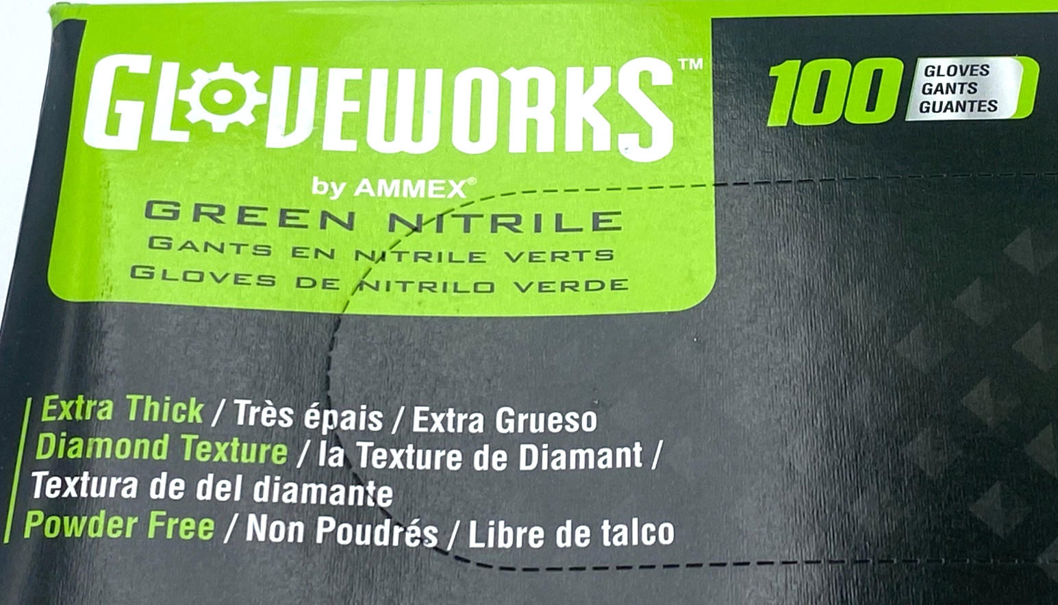 Gloveworks 8 Mil Nitrile Gloves Green Medium 1000 Count Heavy Duty DisposableNEW