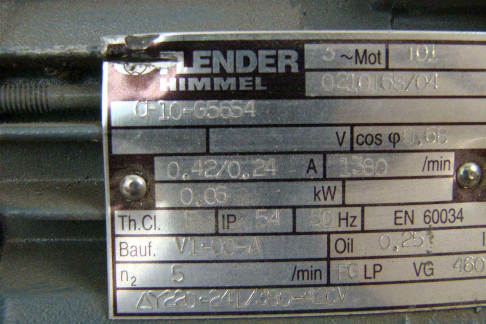 Flender Gear Motor 1660 RPM 50Hz, CF10-G56S4