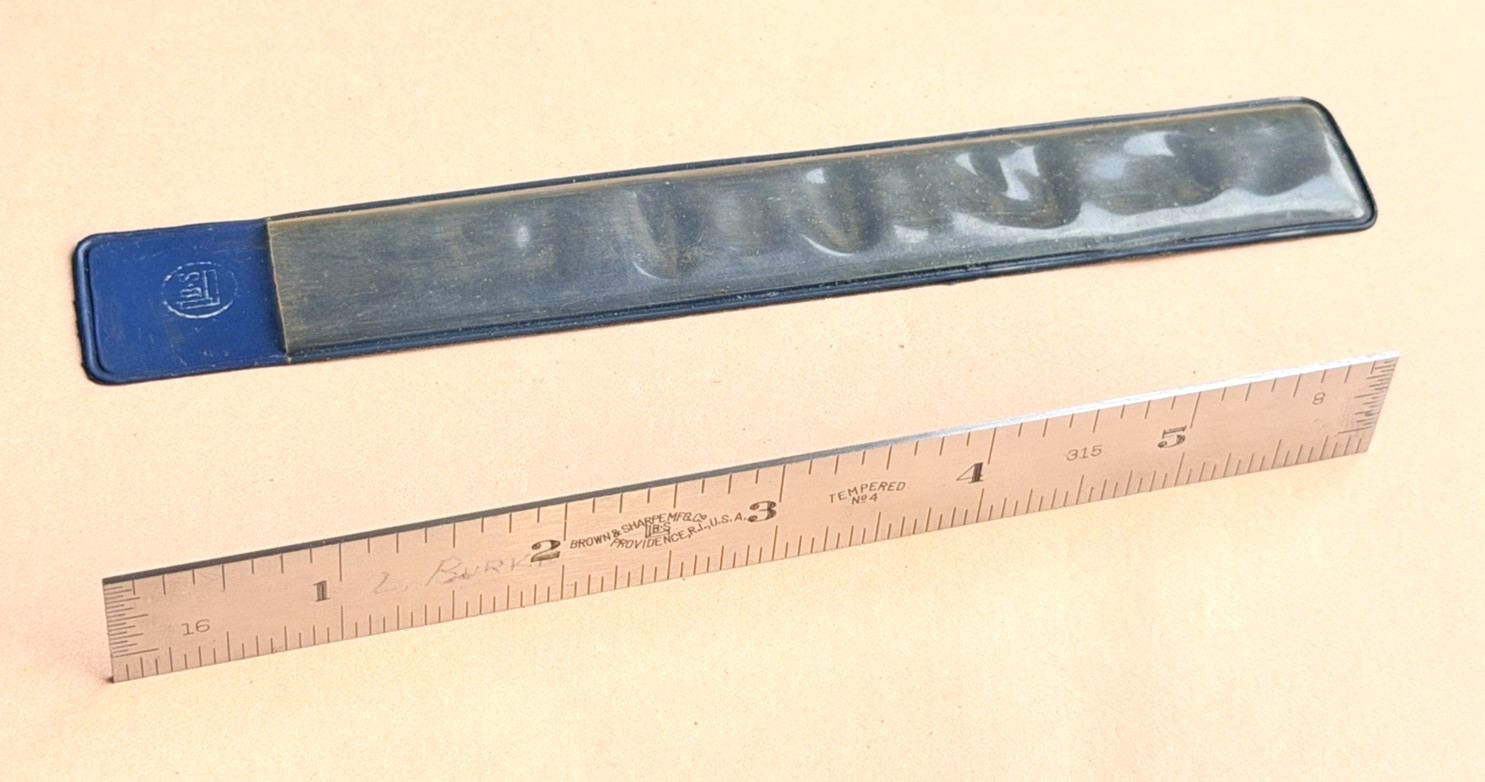 Brown & Sharpe No.315 6” Long Spring-Tempered Steel Rule W/Inch Grad. USA Made
