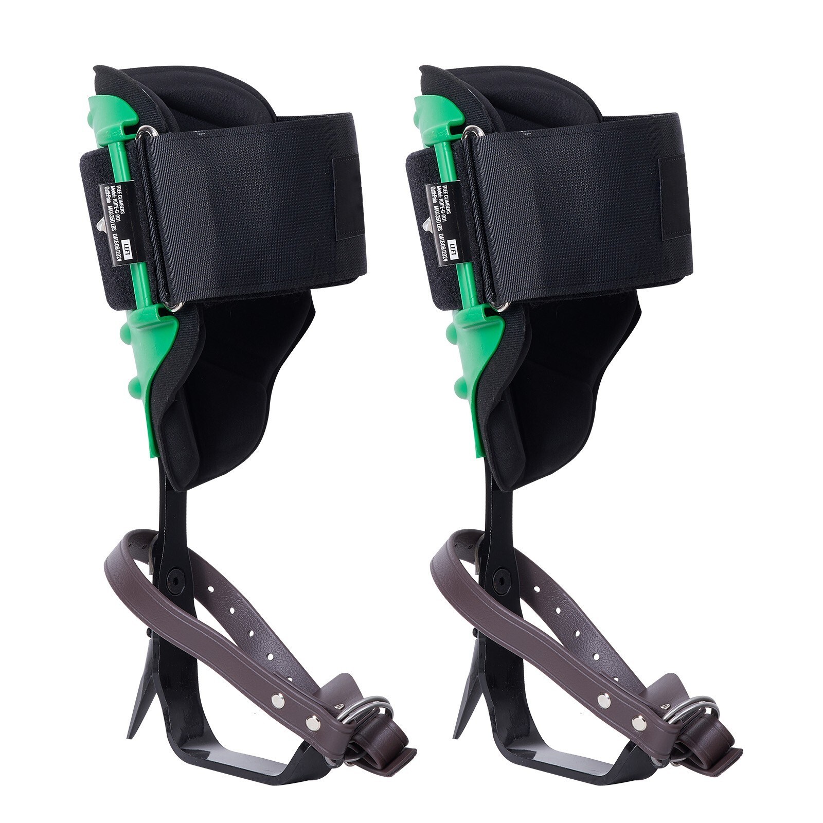 VEVOR Tree Climbing Spikes Climbing Spurs Alloy Steel Arborist Equipment Green