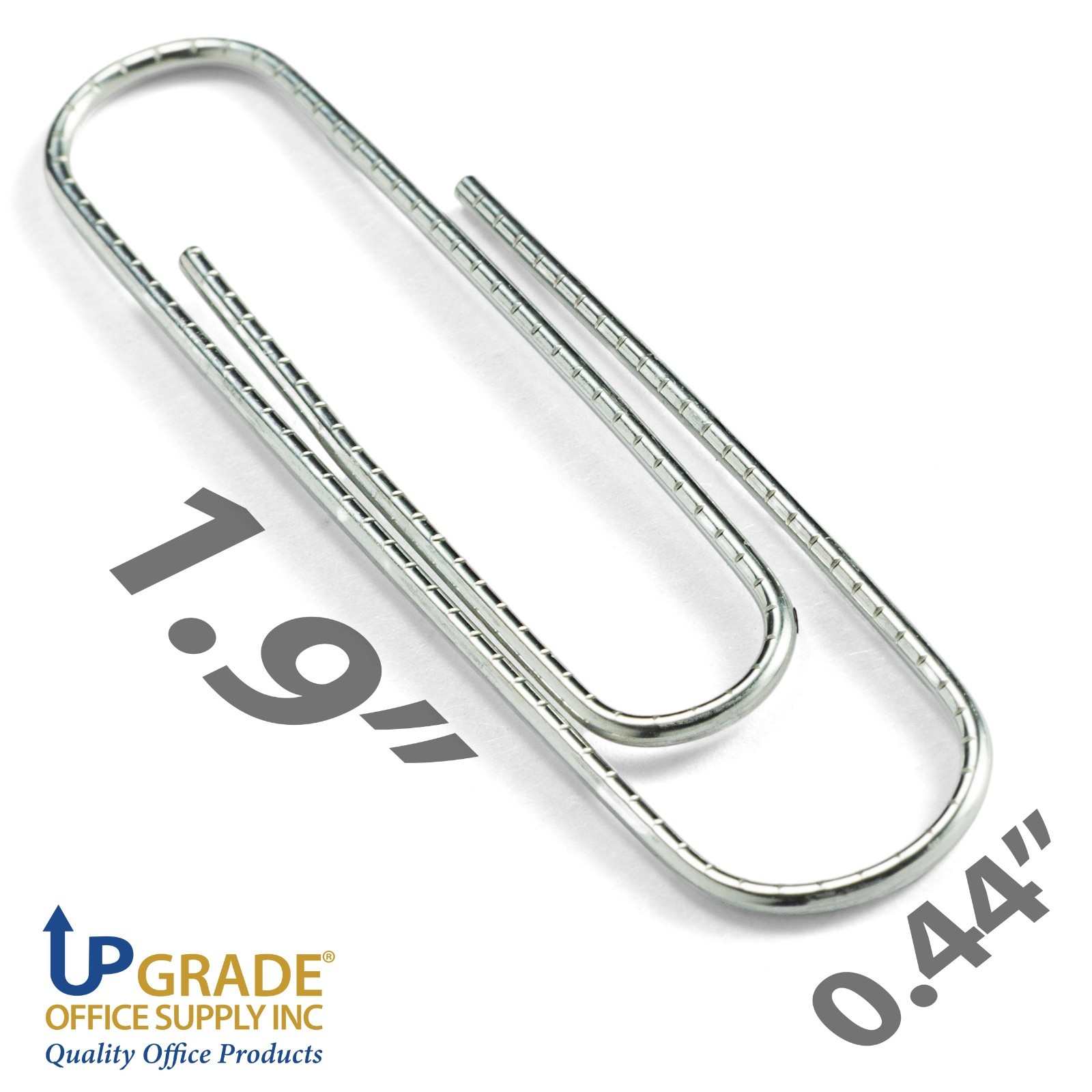 Upgrade Jumbo Nonskid Paper Clips 1.9 in 1000 Count (10 Boxes) Silver, USA