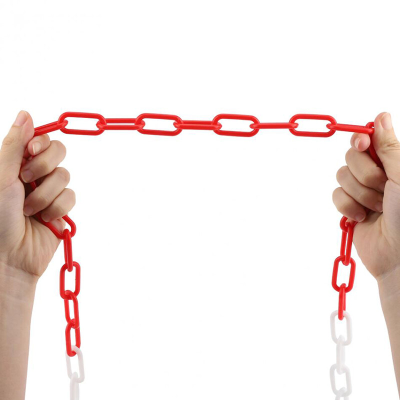 5/10M Plastic Chain Links Chain Barrier Warning Safety Road Decorative Block