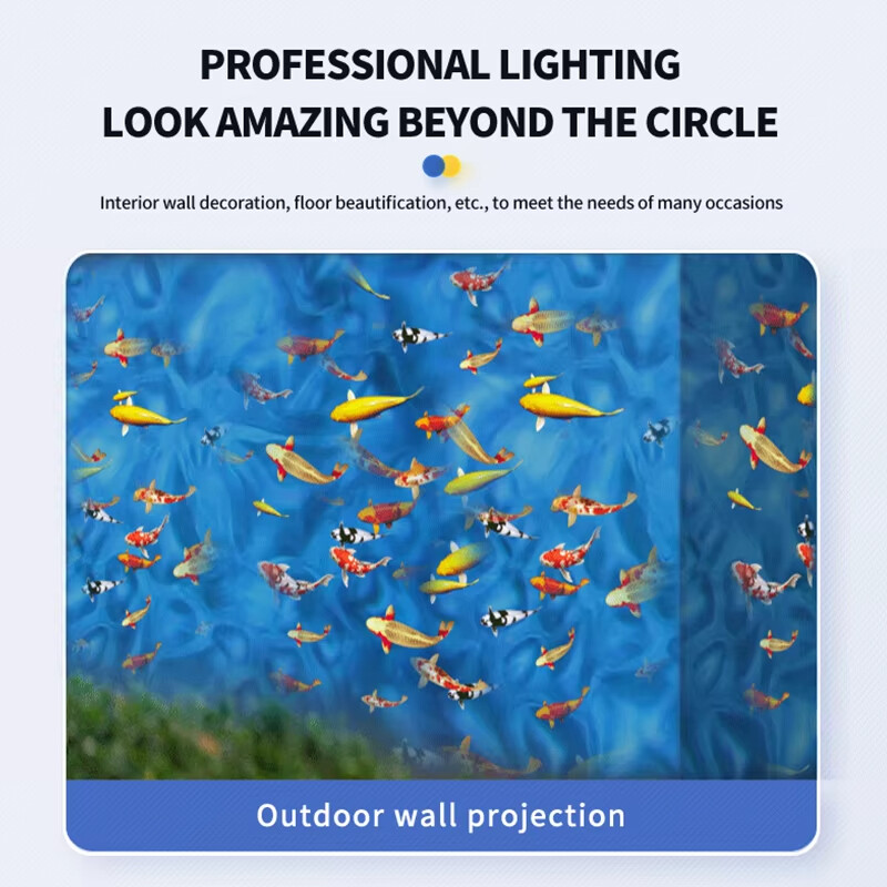 60W-600W Fish Dynamic Effect Pattern Projection Logo Gobo Projector Holiday Gift