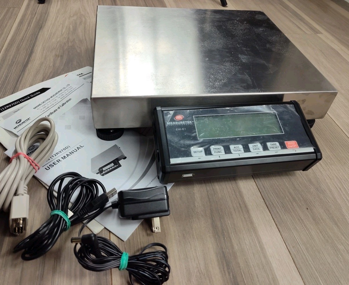 MEASURETEK 150 LB Scale 12R970C PARCEL DIGITAL Scale,LCD, SS60