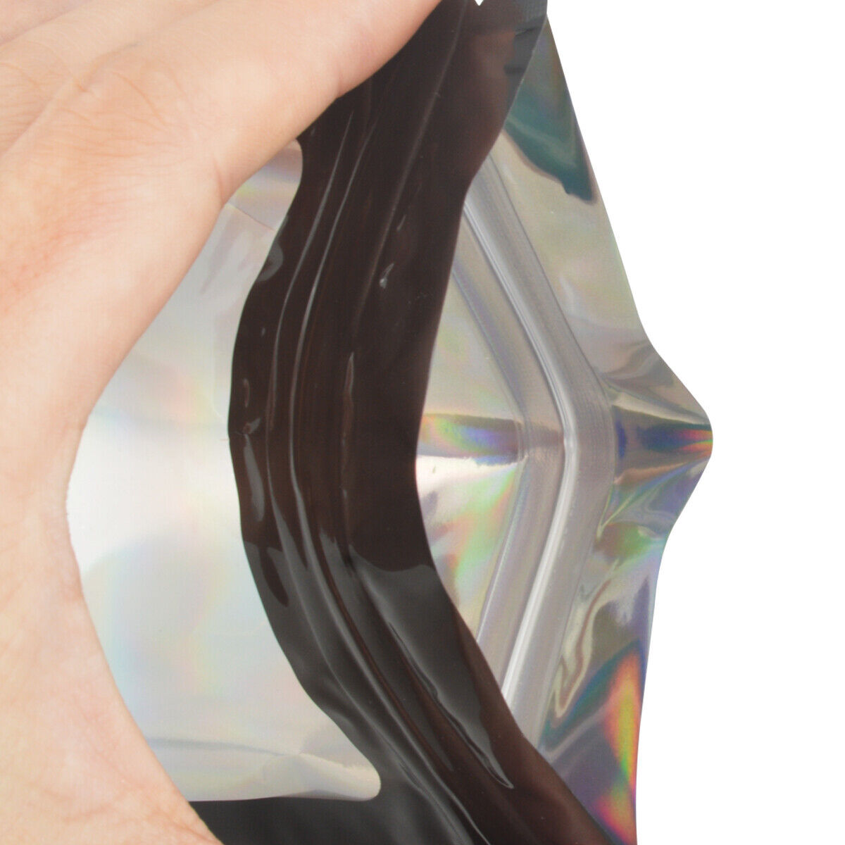 100-400 Pcs Smell Proof Mylar Holographic Bags Packaging Bags, Clear Resealable