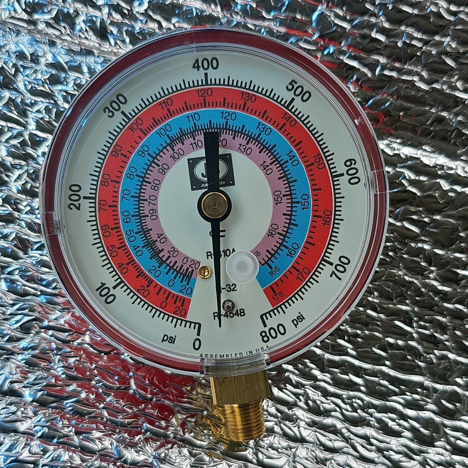 JB Industries M2-862 Pressure Gauge 3-1/8″ 800 PSI A2L Illuminated