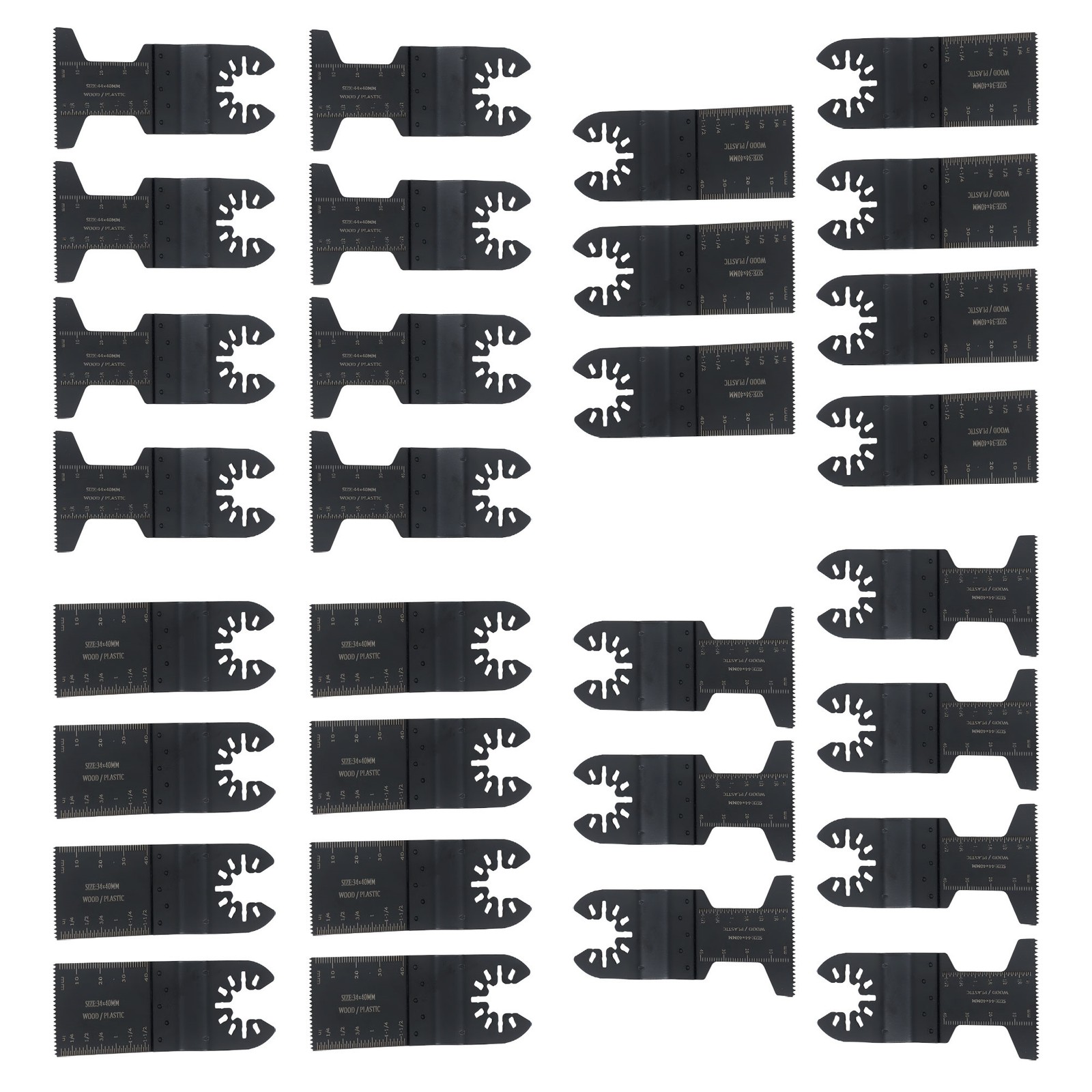 30-PCS Multitool Oscillating Saw Blades 1-3/8″ and 1-3/4″ Cutting Blades Kit