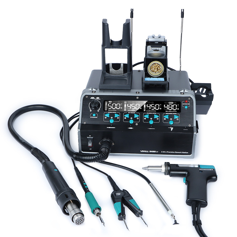 YIHUA 948D-IV 5-in-1 Digital Soldering & Hot Air Desoldering Rework Stations