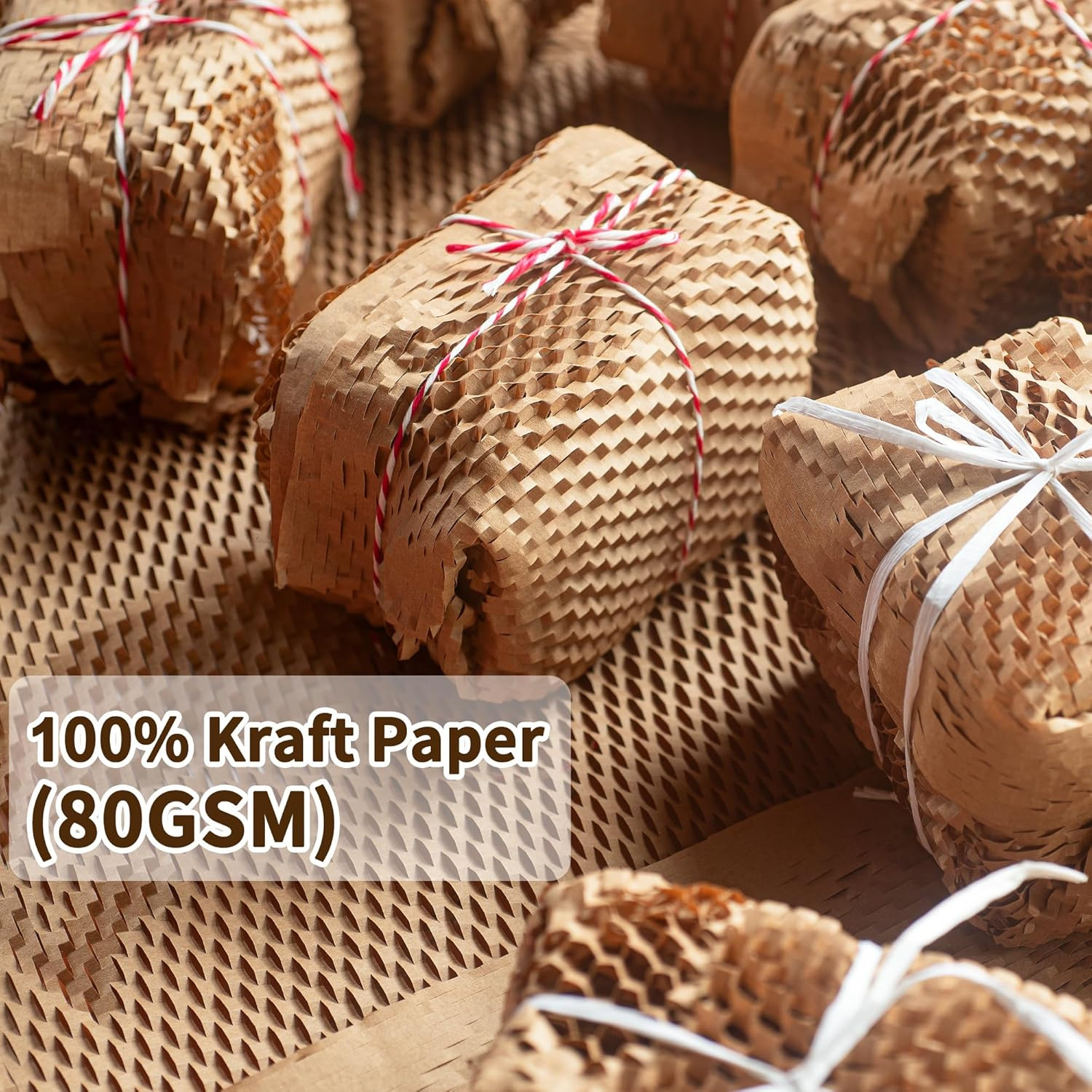 Honeycomb Packing Paper, 15″ X 400′ Packing Wrap Roll for Shipping | Recyclable