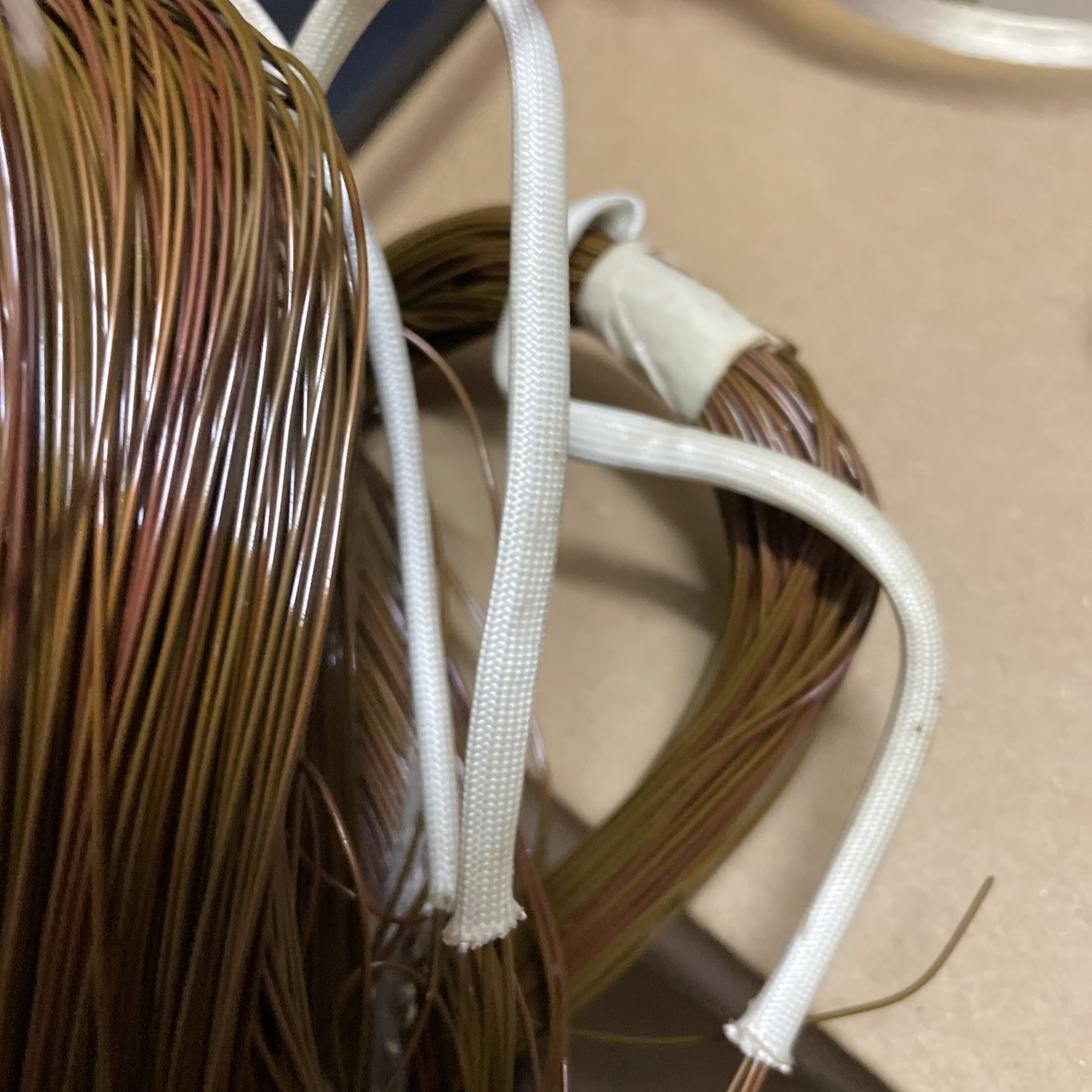 New Copper light electronics wire Attached with some Insulated sections 1lb.12oz