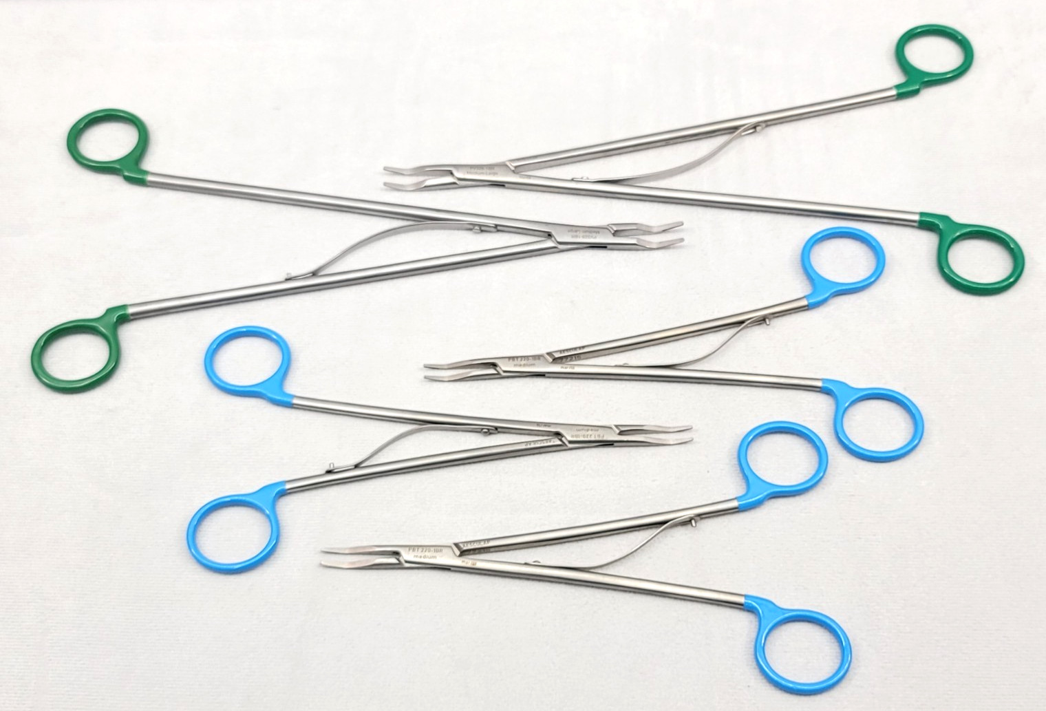 (5x) Aesculap Ligation Clip Appliers 11″ & 8″ PBT 220-1BR, PV328-1BR