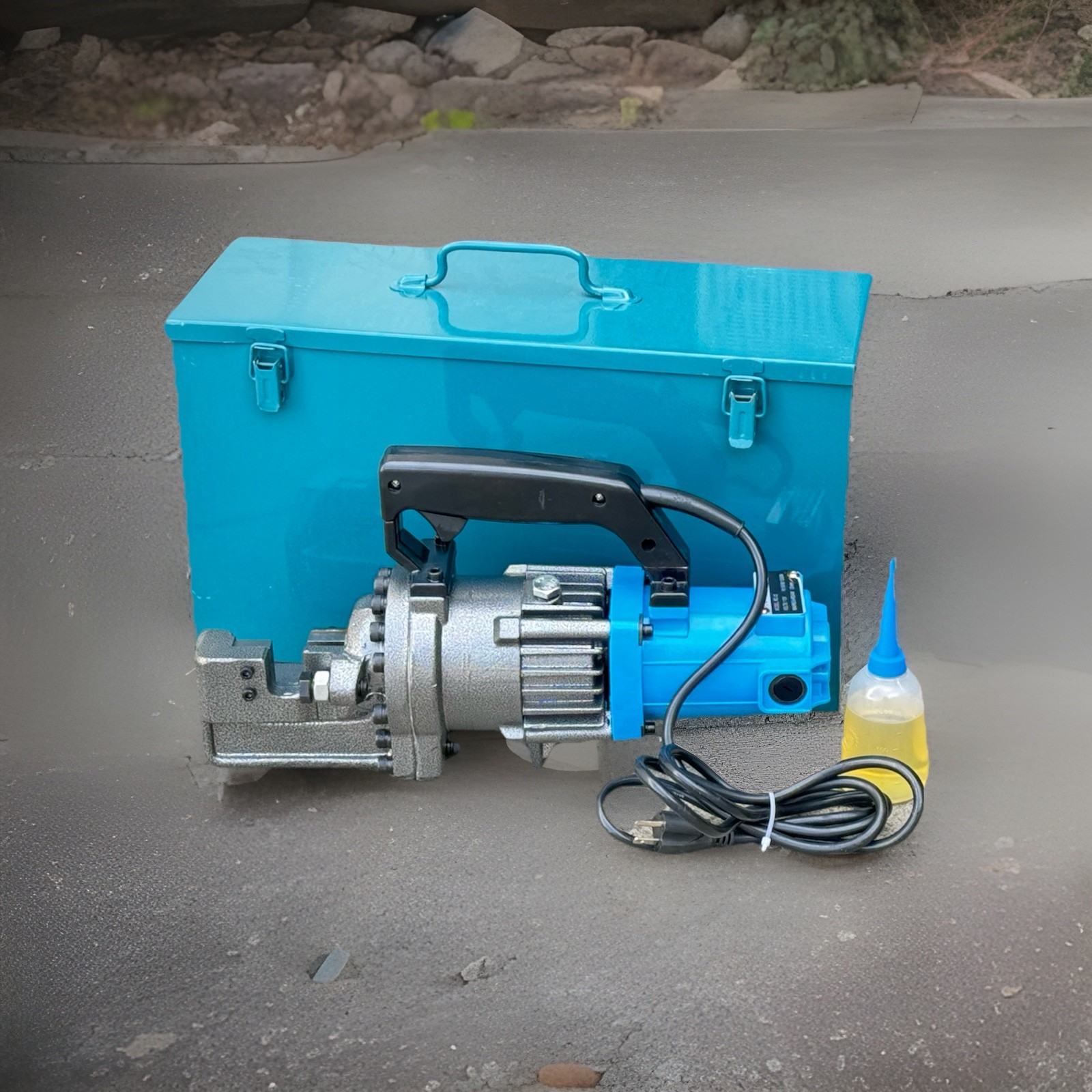 1200W Electric Hydraulic Rebar Cutter 22mm 7/8» Max Cutting Rod W/Xtra Blades