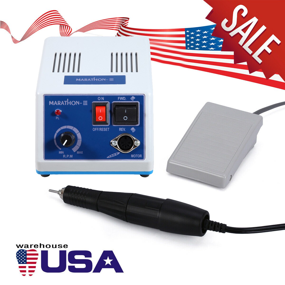 USA Dental Lab Marathon Drill Micro Motor Polisher & 35K RPM Polishing Handpiece