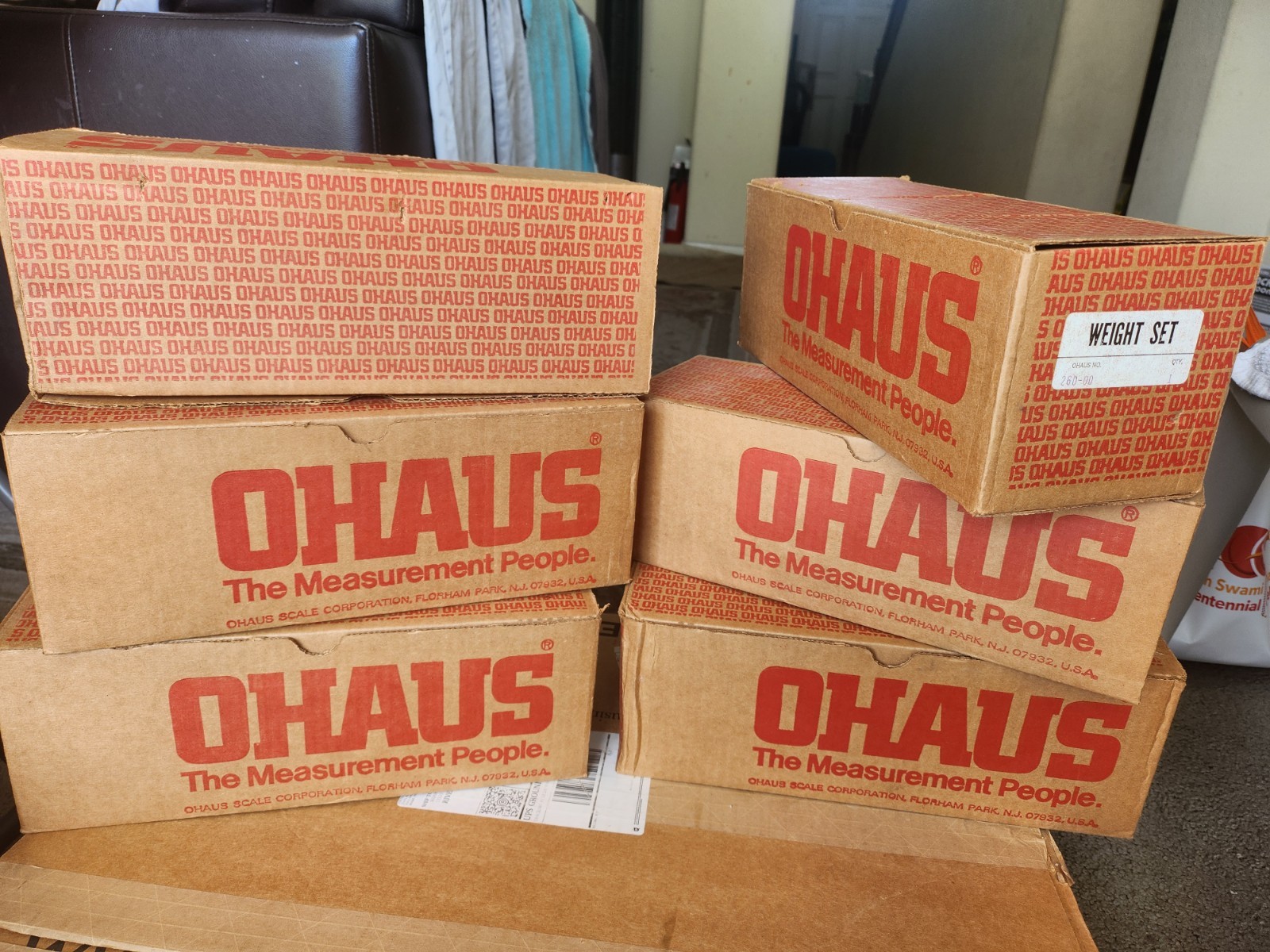 Lot of 6 OHAUS Troy Ounce Weight Set Weighing Precious Metals Brass Calibration