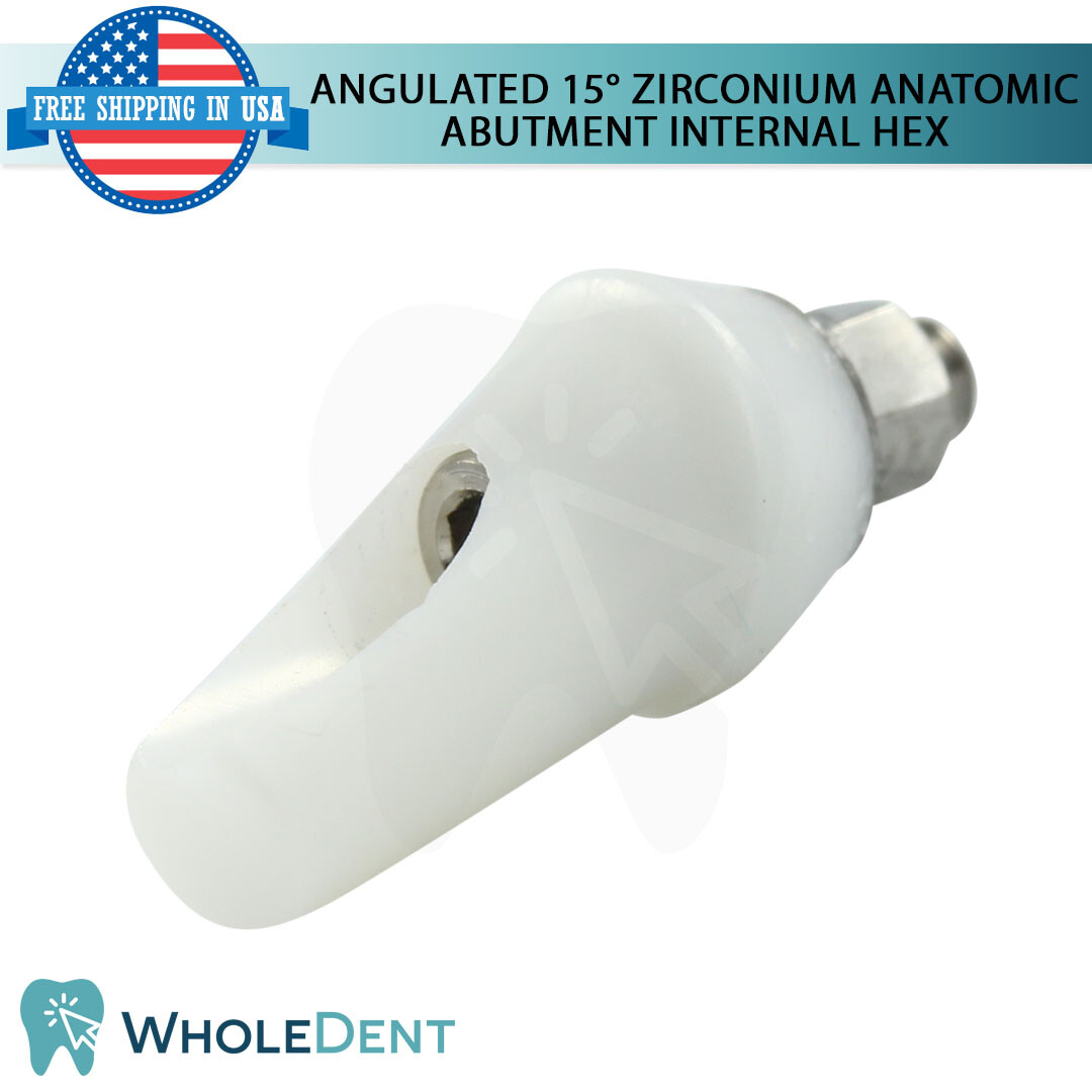 X1 Angulated Anatomic Zirconium Zirconia 15° Abutment Dental Instrument Int Hex