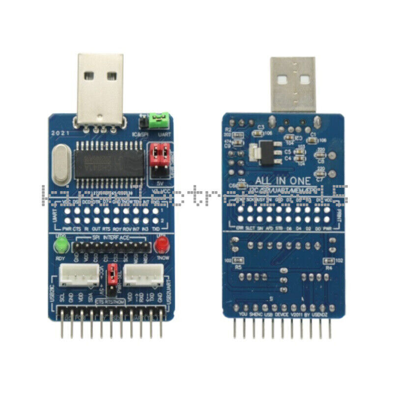 ALL IN 1 Multifunctional USB to SPI/I2C/IIC/UART/TTL/ISP serial Adapter
