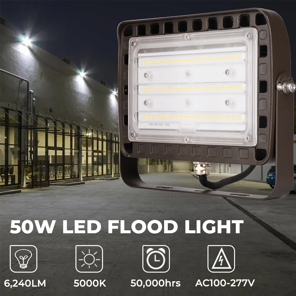 50W LED Flood Light Spotlight Outdoor Garden Yard Security Wall Lamp 4PACK