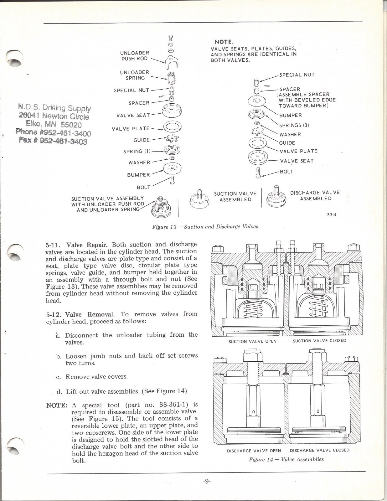 50 100 256 Air Compressors Operator, Service & Parts Manual Fits LeRoi SDS