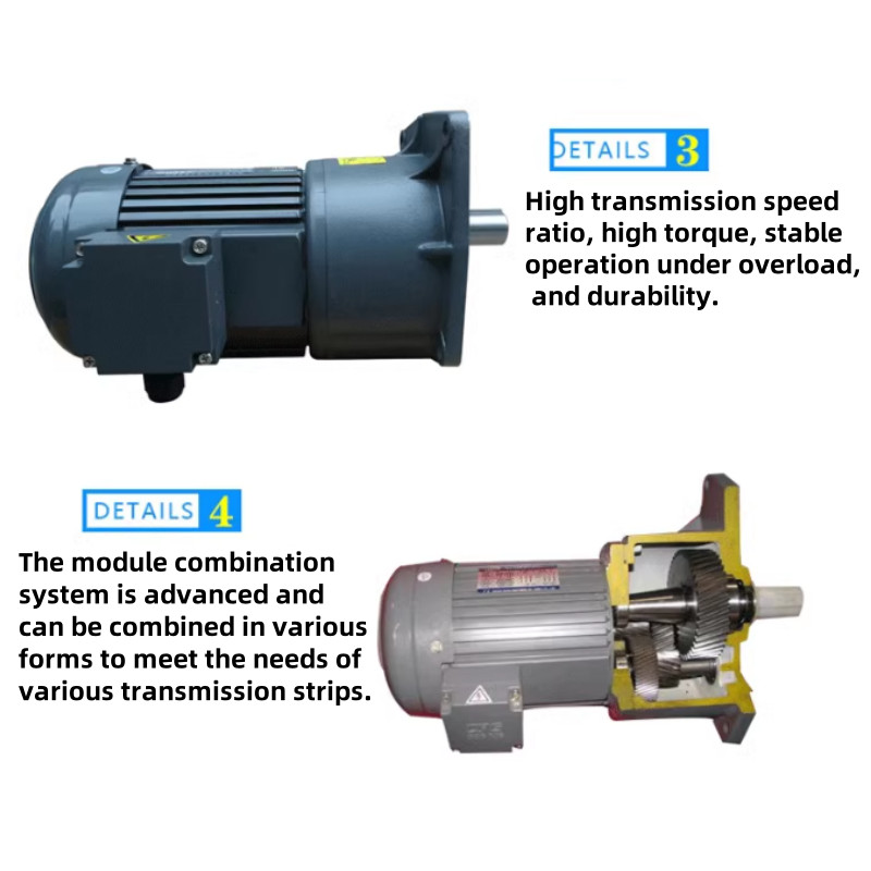 750W 380V 22mm Reduction Gear Motor Three-Phase CW/CCW Adjustable Speed Reducer