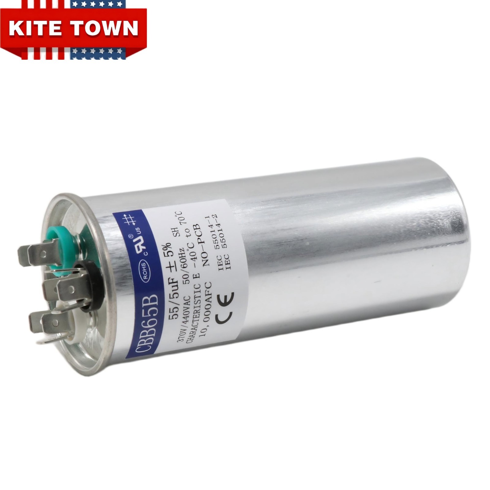 CBB65B 55+5 uF ±5% Dual Run Start AC Capacitor 370/440 VAC for AC Condenser