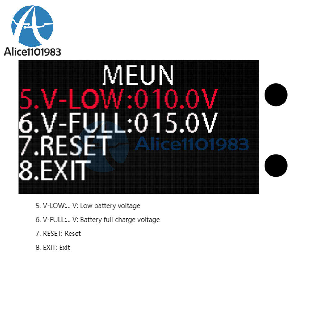 DC 7-200V 20A 1.14″ HD IPS LCD Screen 8-in-1 Multi-function Power Voltage Meter