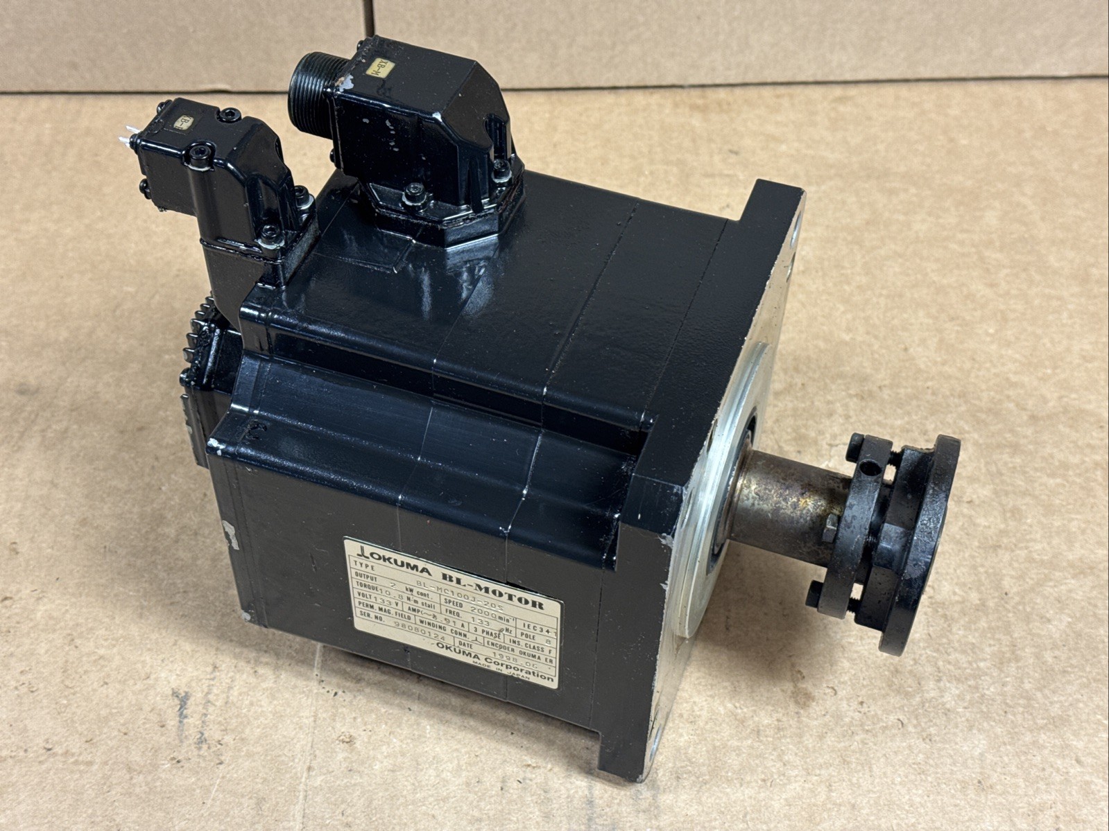 OKUMA BL-MC100J-20S BL Motor 2000RPM 2kW ER-J-7200D WARRANTY FAST SHIPPING