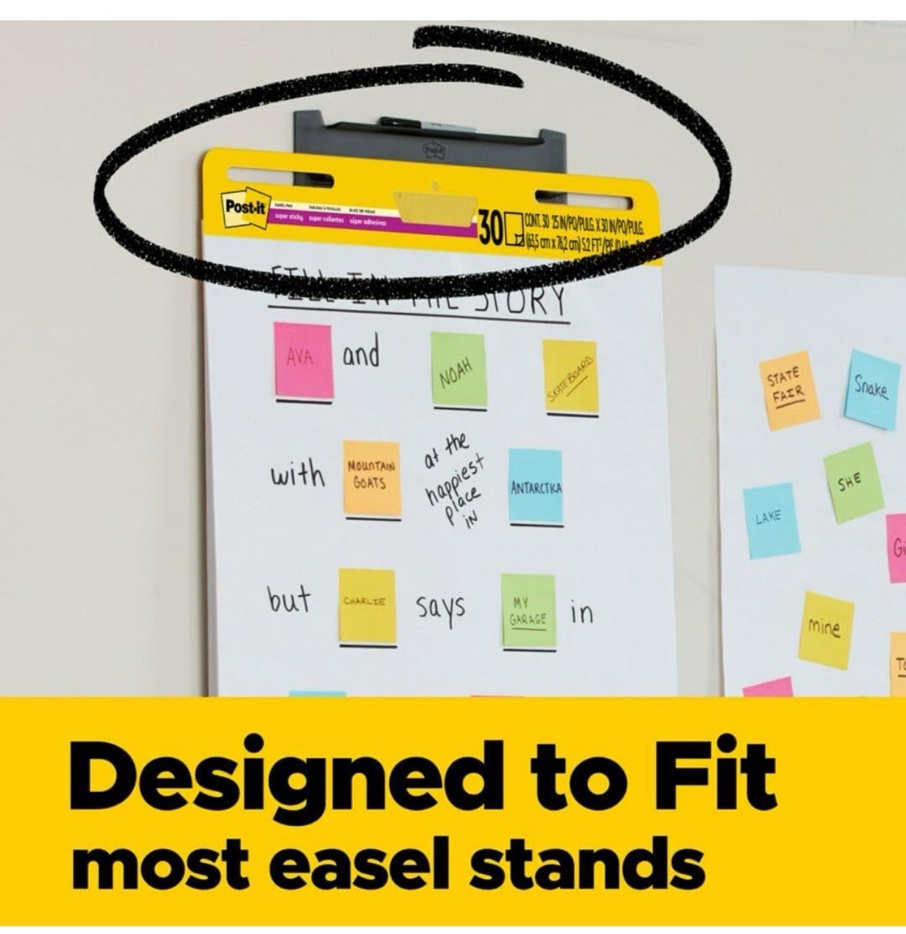 Post It Super Sticky Easel Pad 25×30 Inch 2 Pack 30 Sheets Each