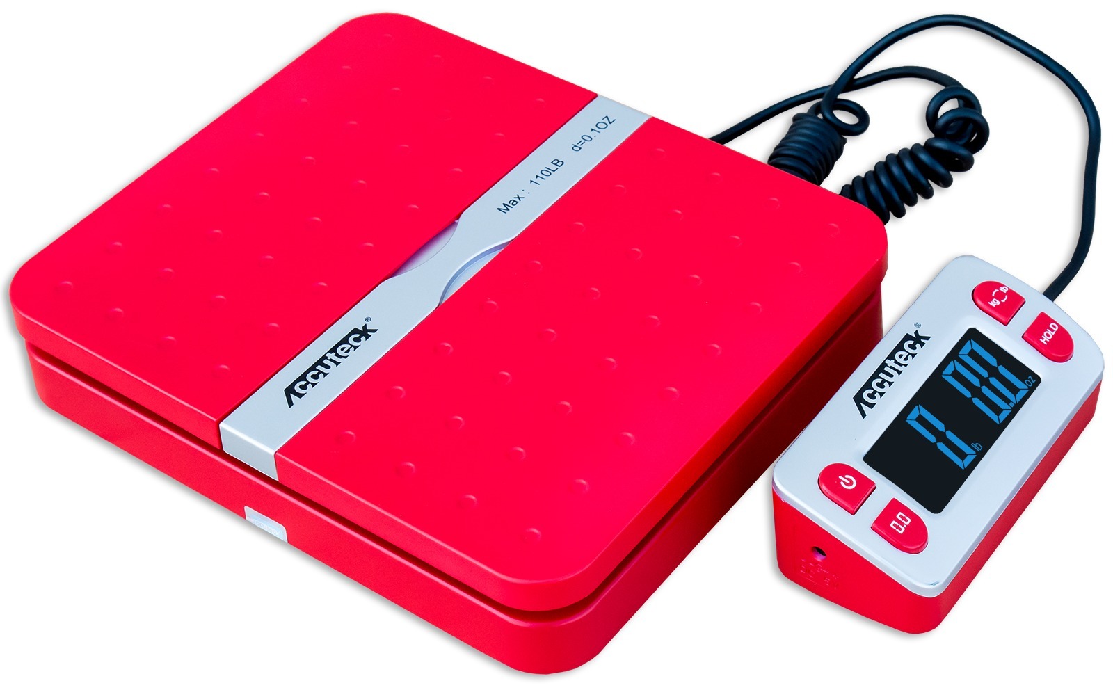 Accuteck ShipPro W-8580 110lbs x 0.1 oz Red Digital shipping postal scale