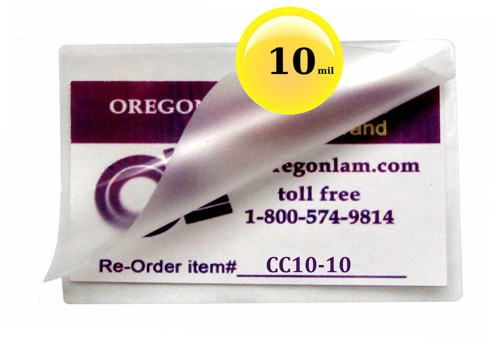 1000/pack Hot 10 Mil Credit Card size Laminating Pouches 2-1/8 x 3-3/8 Clear