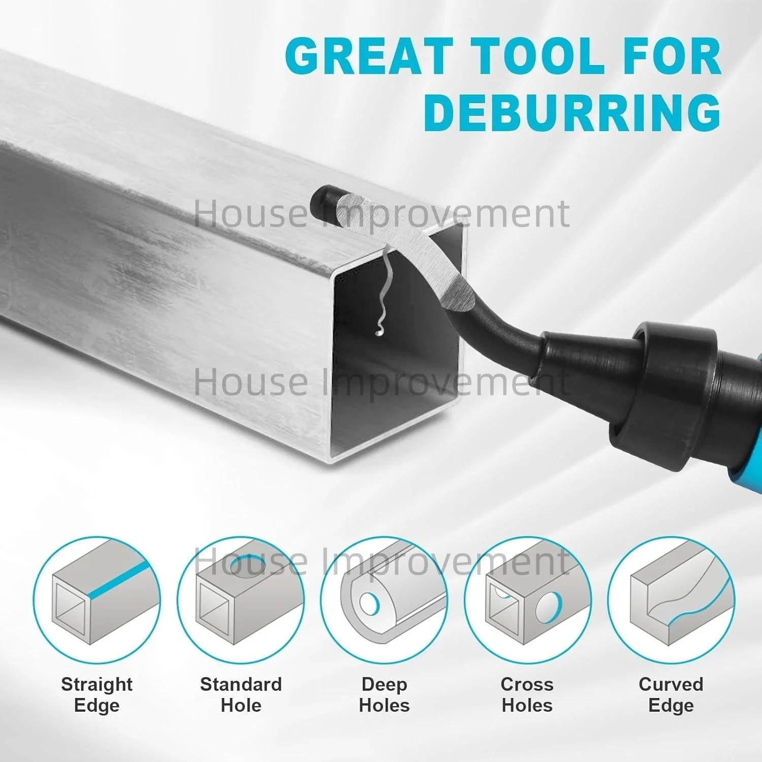 Deburring Tool with 11Pcs HSS Blades for Metal Aluminum Copper Plastic PVC Pipes