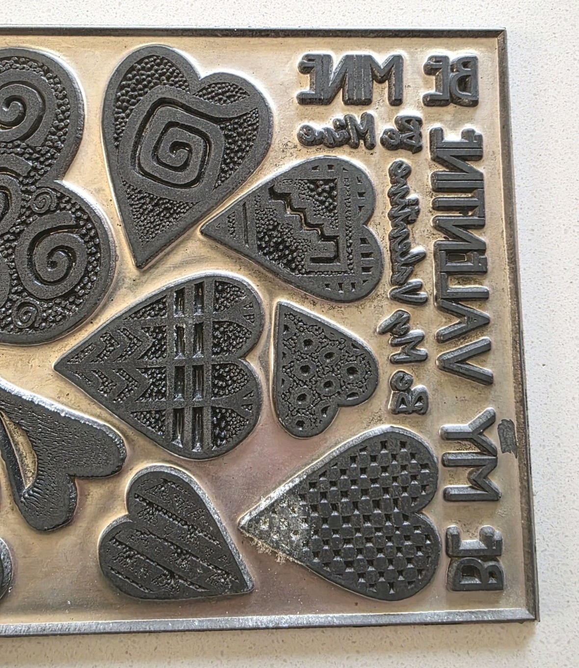 Ethnic Tribal Aluminum Printing Block Vintage Linocut Relief Printing Block