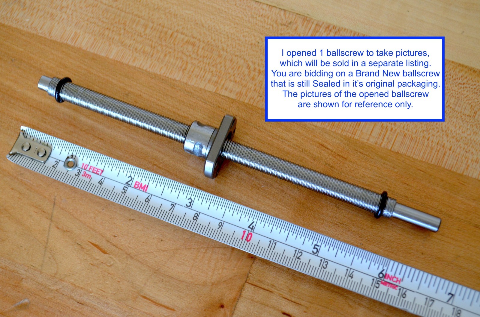 New THK MDK0801-3G2+165LC7 x165mm Ballscrew 8mm dia. x 1mm Pitch + Machined Ends