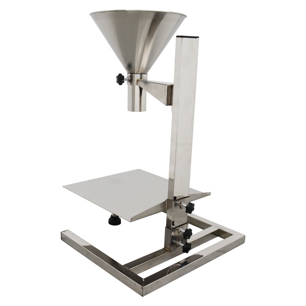 5cm Stainless Steel Manual Feeding Hopper with Support Stand Packaging Tool