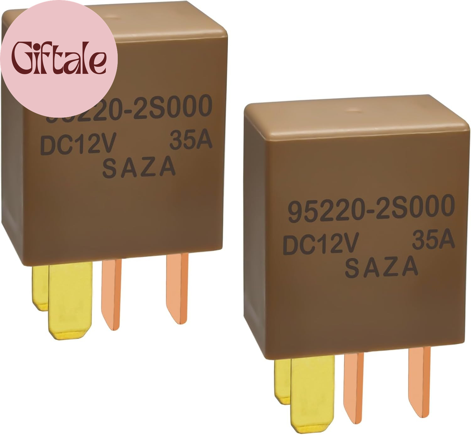 Relay 95220-2S000 (Set of 2), 12V 35A 4Pin Power Relay 95220-2S000 Compatible wi