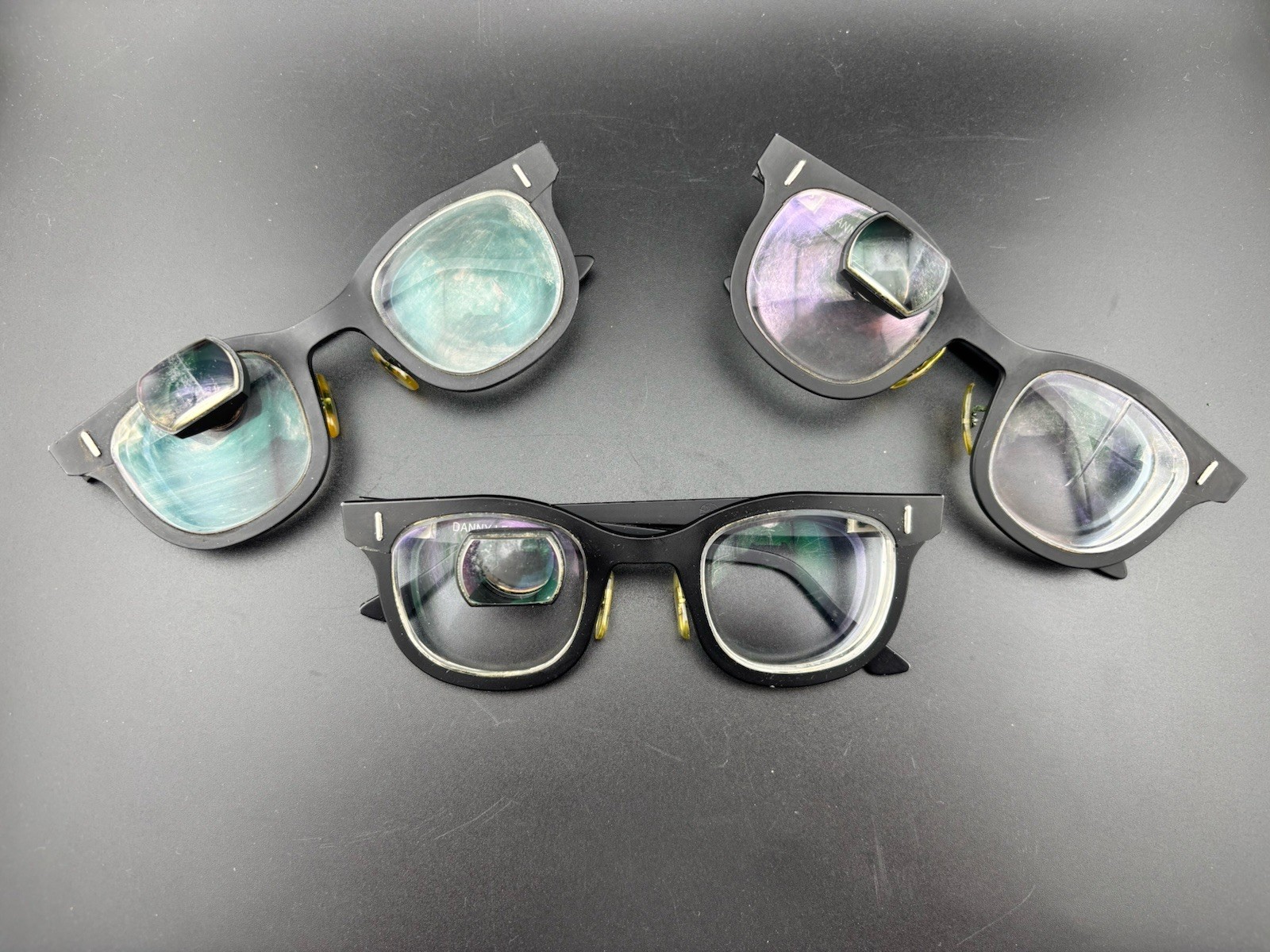 Vintage Lot 3x Surgical Medical Dental Telescopes Loupes Glasses DVI 6.00 USA