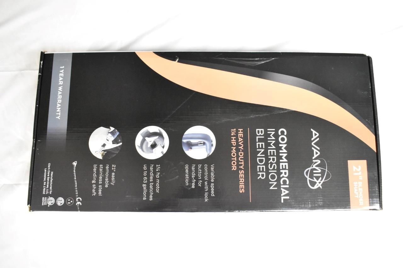 New in Box AvaMix IBHD21 21″ Heavy-Duty Variable Speed Immersion Blender 120 V