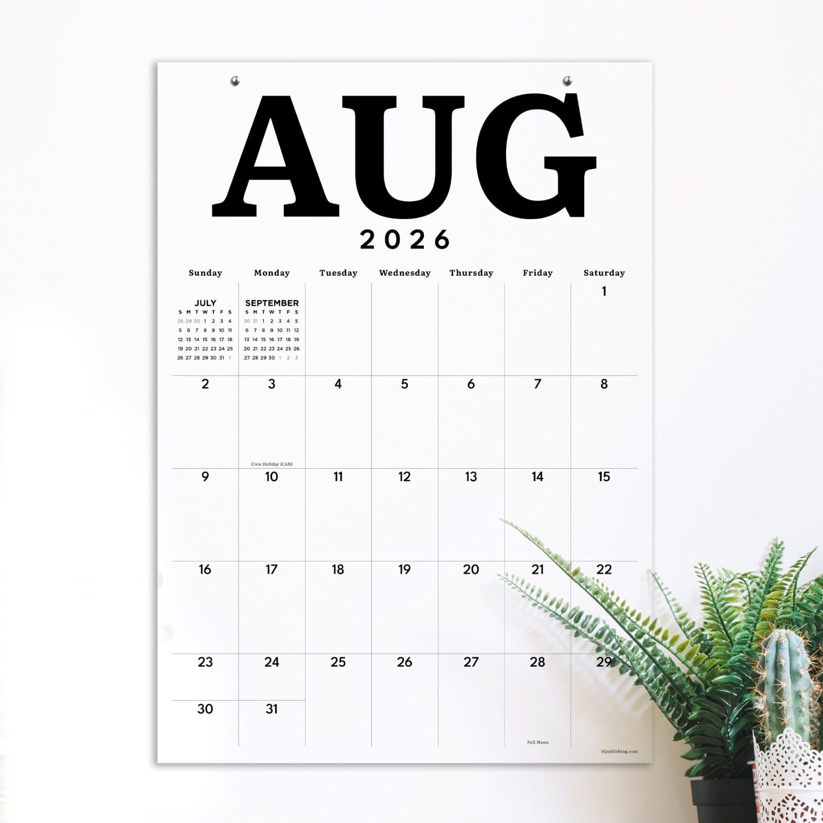 July 2026 – June 2027 Medium Art Poster Wall Calendar
