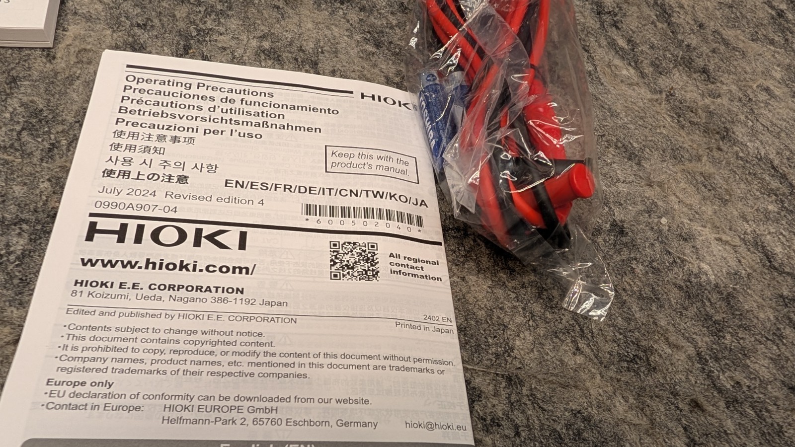 HIOKI CM4375-90 AC/DC Clamp Meter 1000A True RMS w/Wireless Z3210 Adapter Kit
