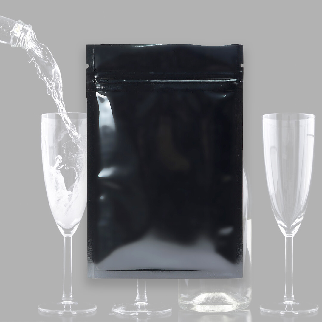 Food Safe Black Mylar Storage Bags Heat Seal Packaging Bags Waterproof Wrappers