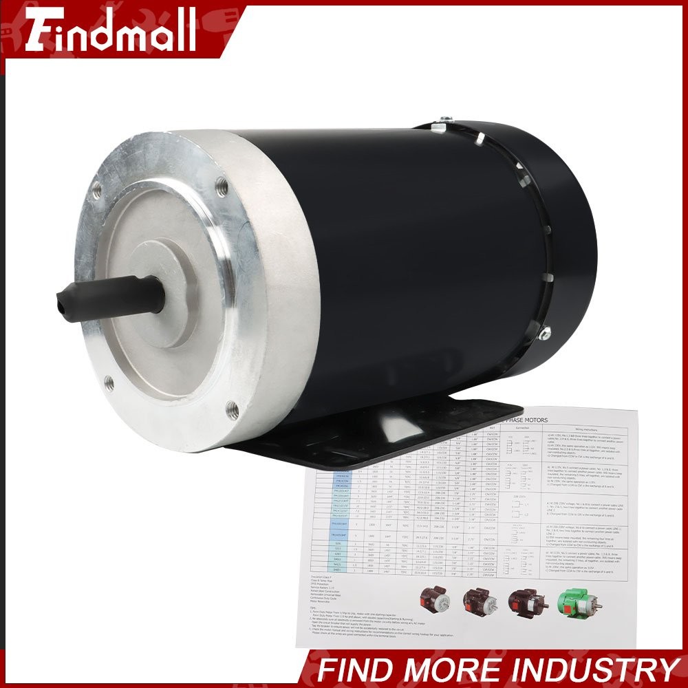 2 HP General Electric Motor 3 Phase 56C Frame 1800 RPM TEFC 230 / 460 Volt New