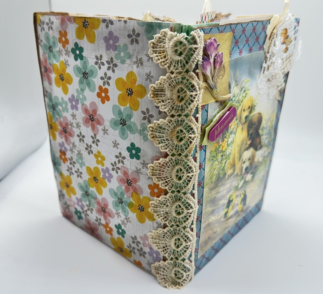 Junk Journal Pleasures Themed Medium Is Brown Paper Bags And Coffee Dyed Paper