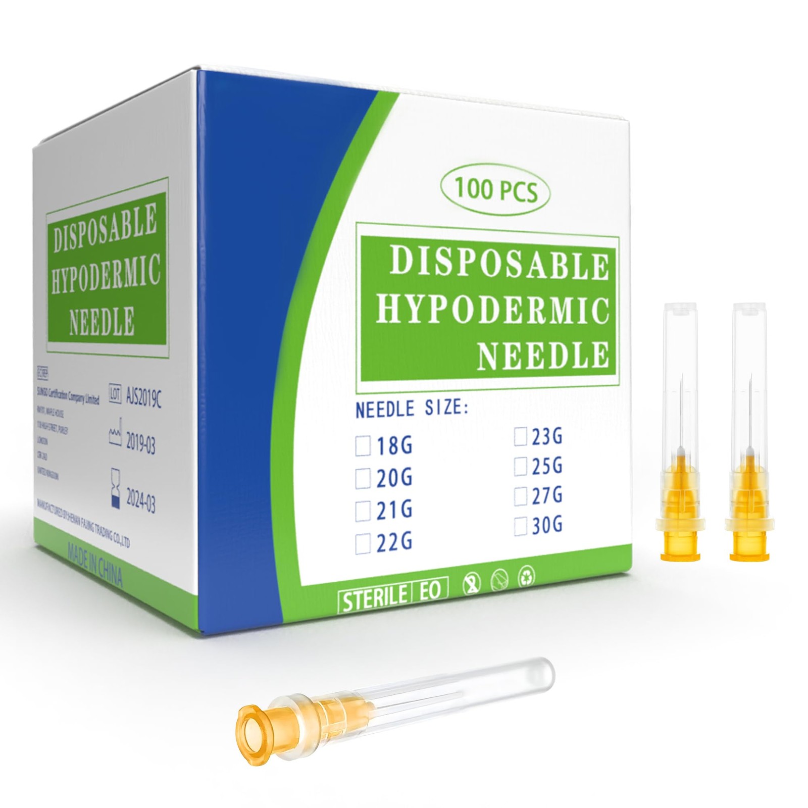 25G 0.5 Inch Needle, Disposable Dispensing Lab Supplies,100Pcs Individually S…
